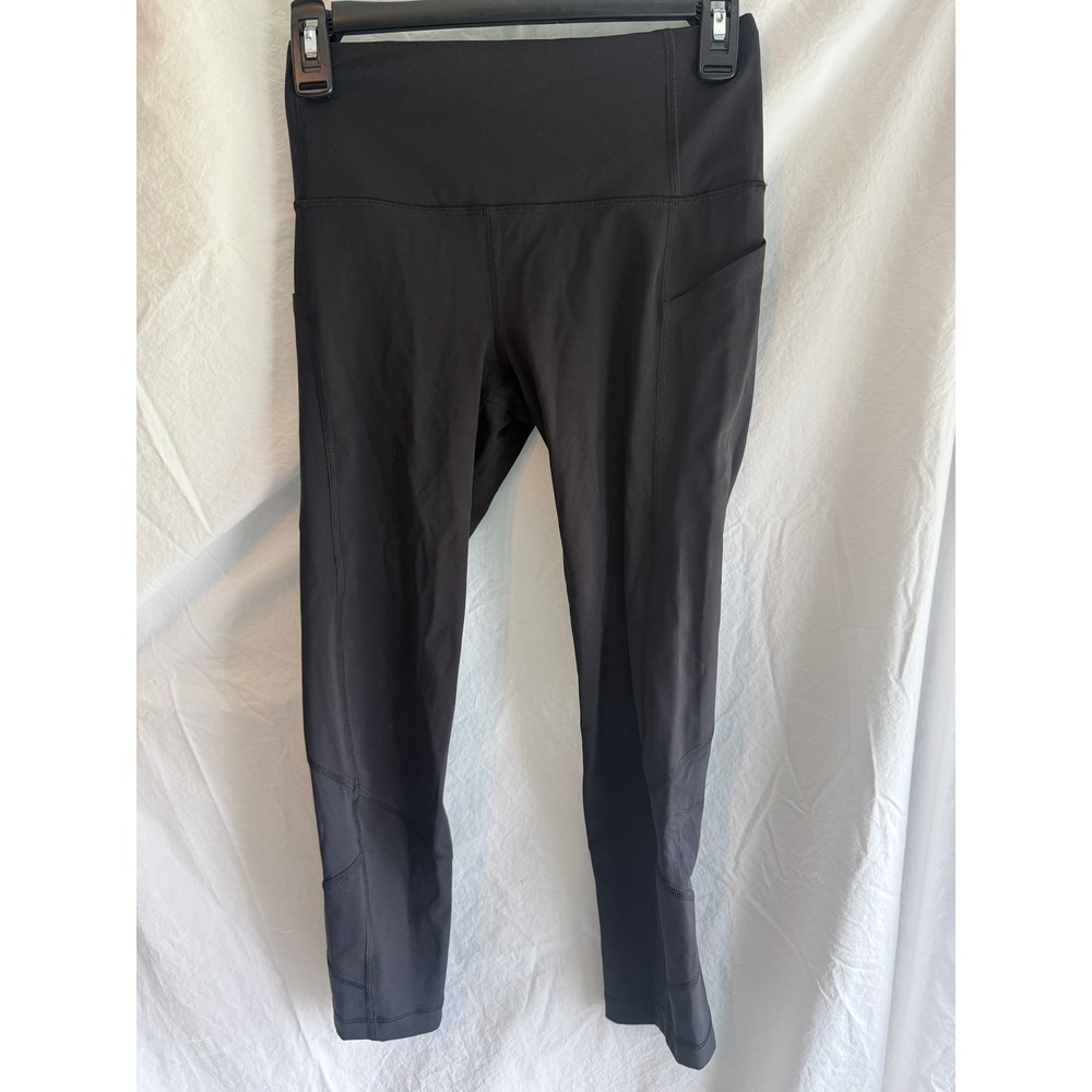 Lululemon All the Right Places Crop II Black Mesh Panel Leggings Size 4